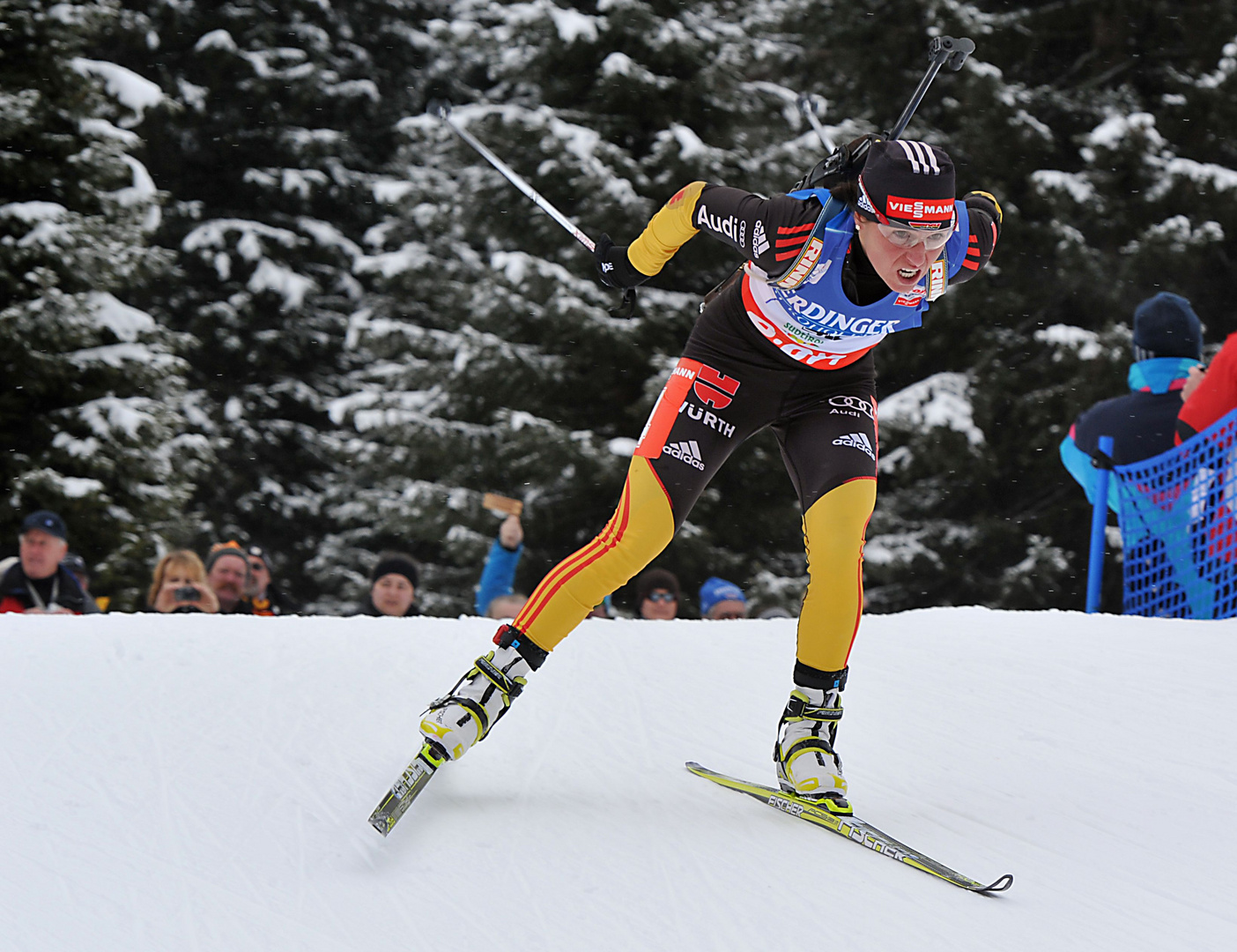 Andrea Henkel beim Biathlon in Antholz