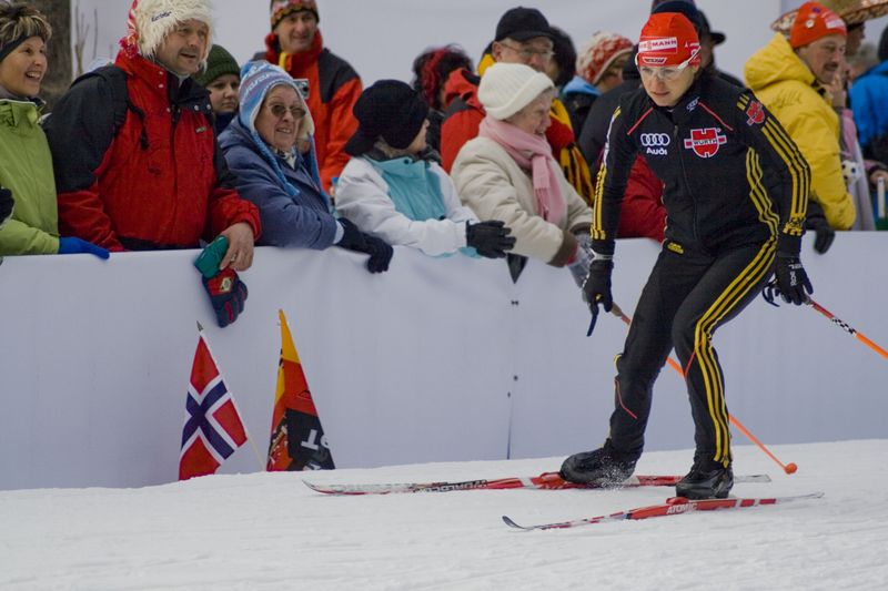 Andrea Henkel beim Weltcup in Ruhpolding 2009