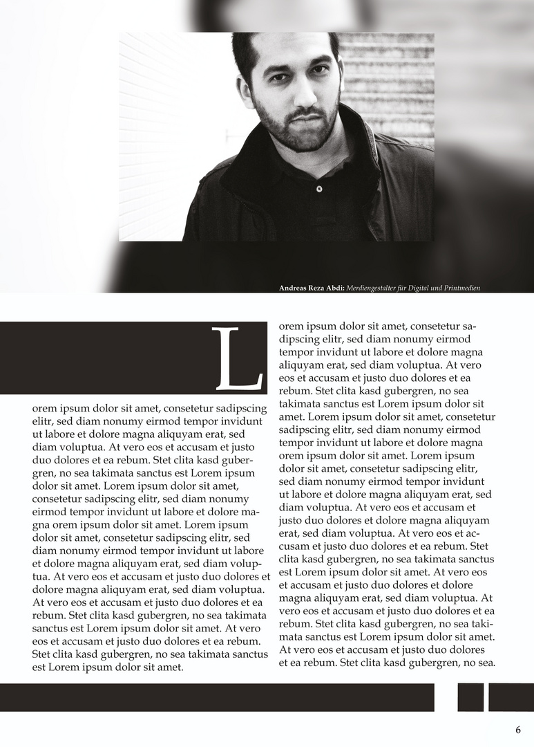 Andreas Reza Abdi - Magazin Layout