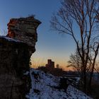 Anebos  und Burg Trifels bei Sonnenuntergang