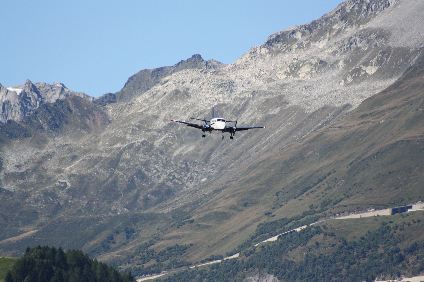 Anflug am Gotthard