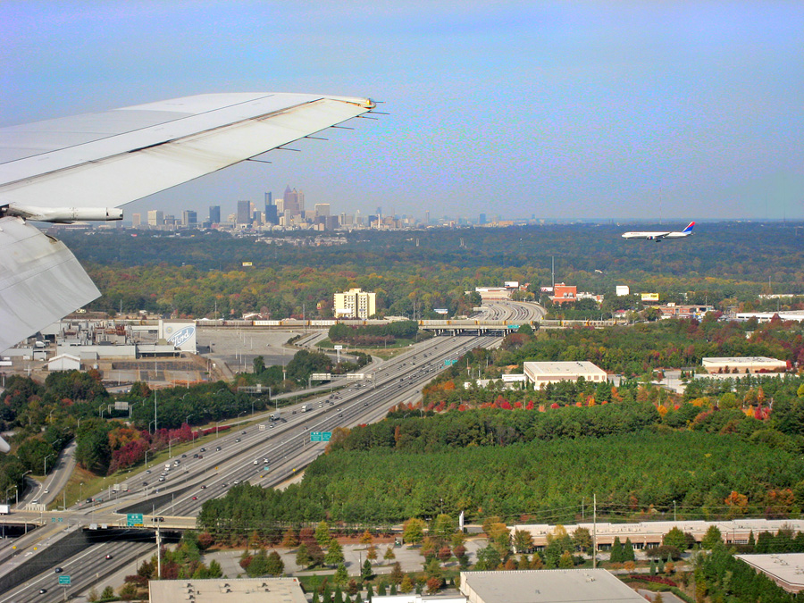 Anflug Atlanta