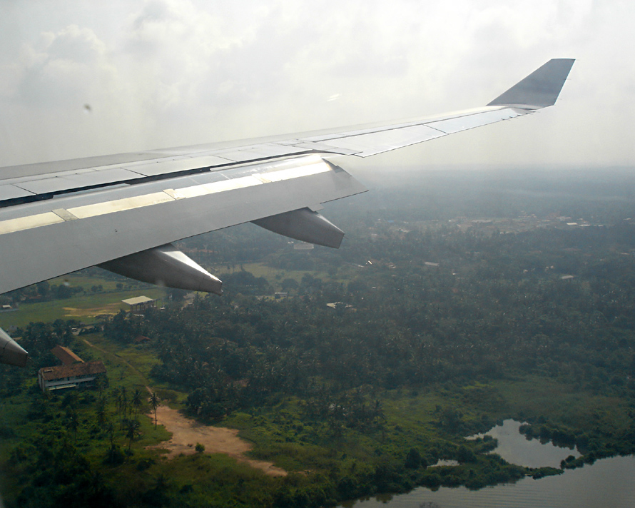 Anflug auf Bandaranaike Airport (Colombo)