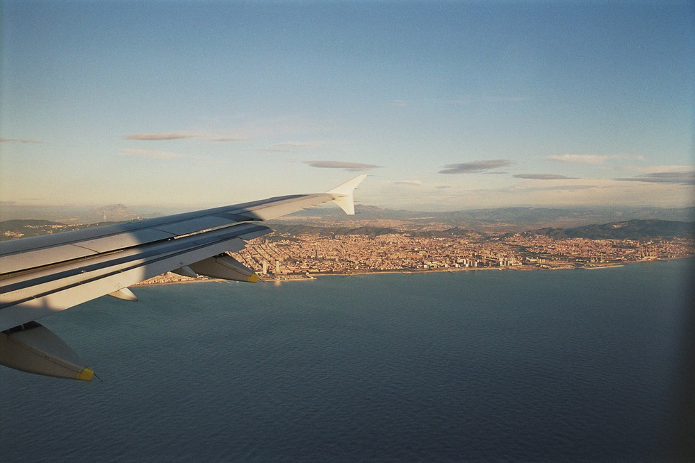 Anflug auf Barcelona