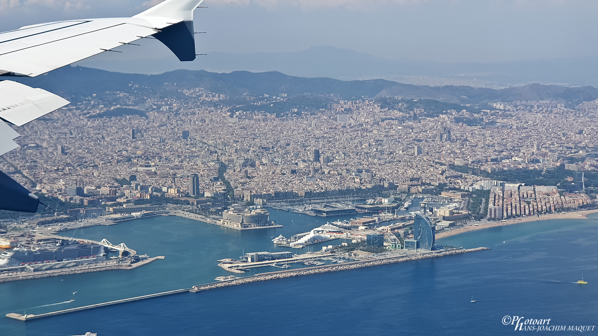 Anflug auf Barcelona