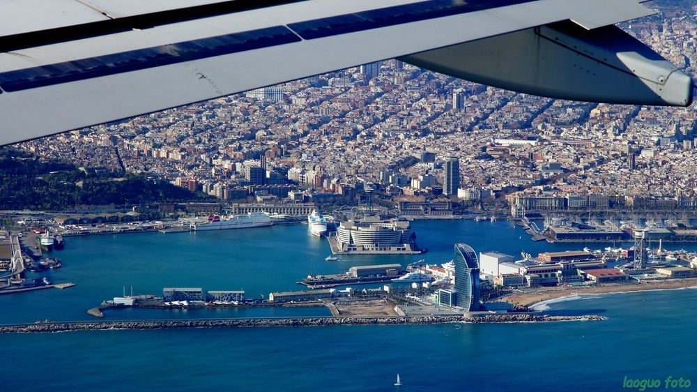 Anflug auf Barcelona