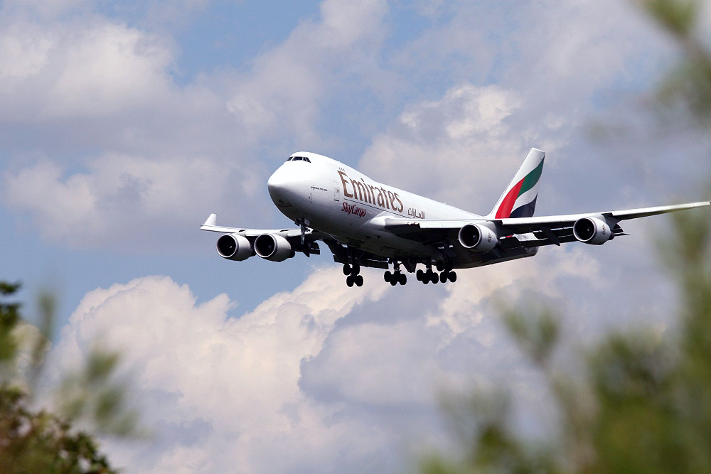 Anflug auf den Rhein-Main-Flughafen