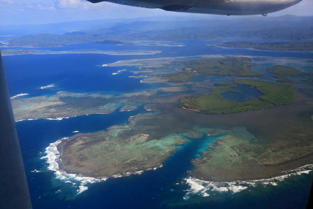 Anflug auf die Insel Malekula- Vanuatu