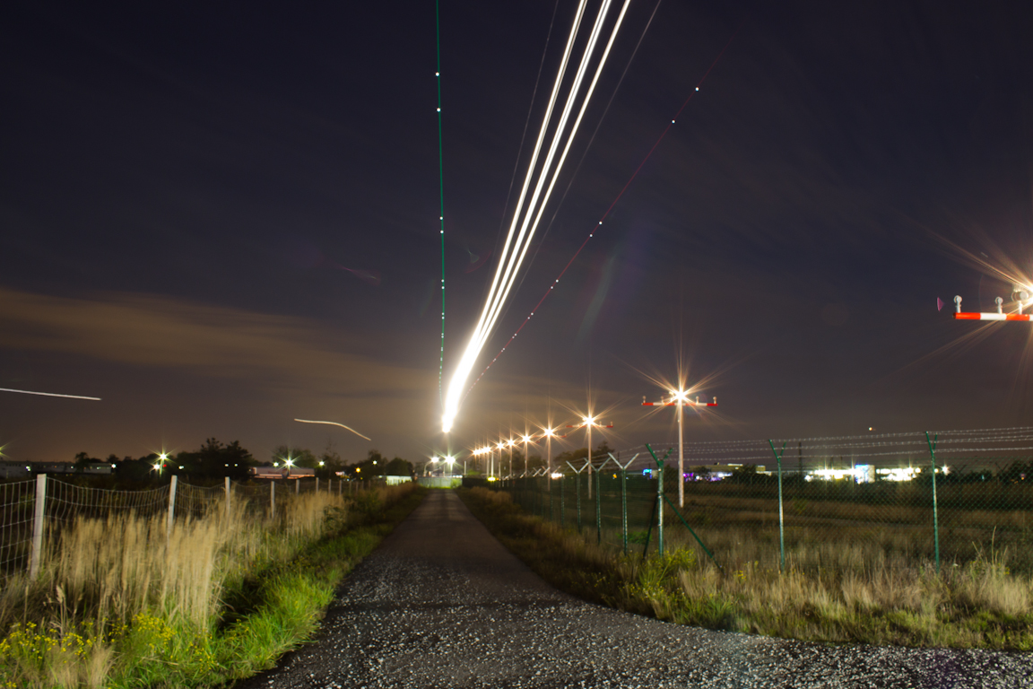 Anflug auf die Nordwest Bahn Frankfurt Airport