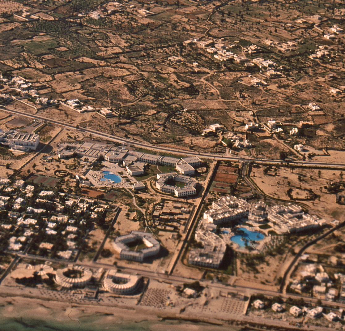 "Anflug auf Djerba 1998" - gescanntes Bild vom Dia