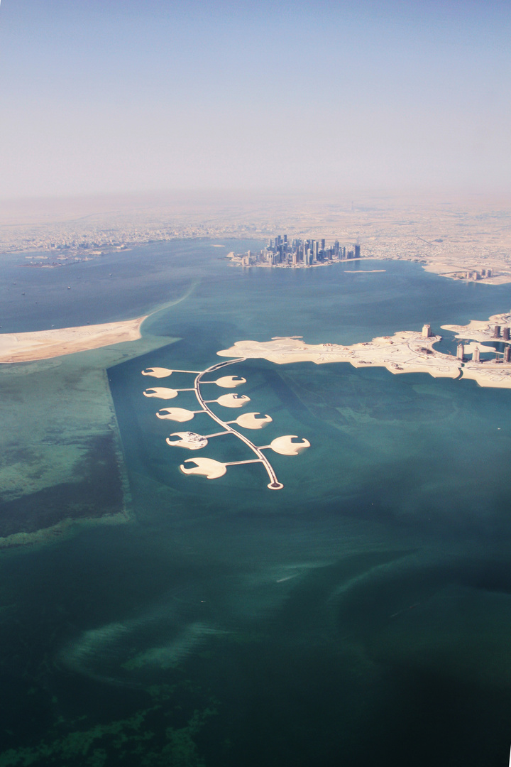 Anflug auf Doah / Qatar