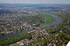 Anflug auf Dresden