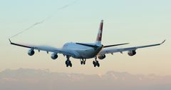 Anflug auf Flughafen Zürich