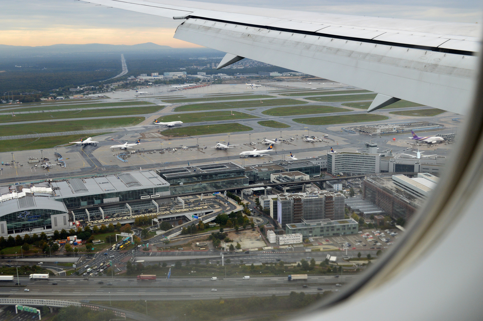 Anflug auf Frankfurter Flughafen