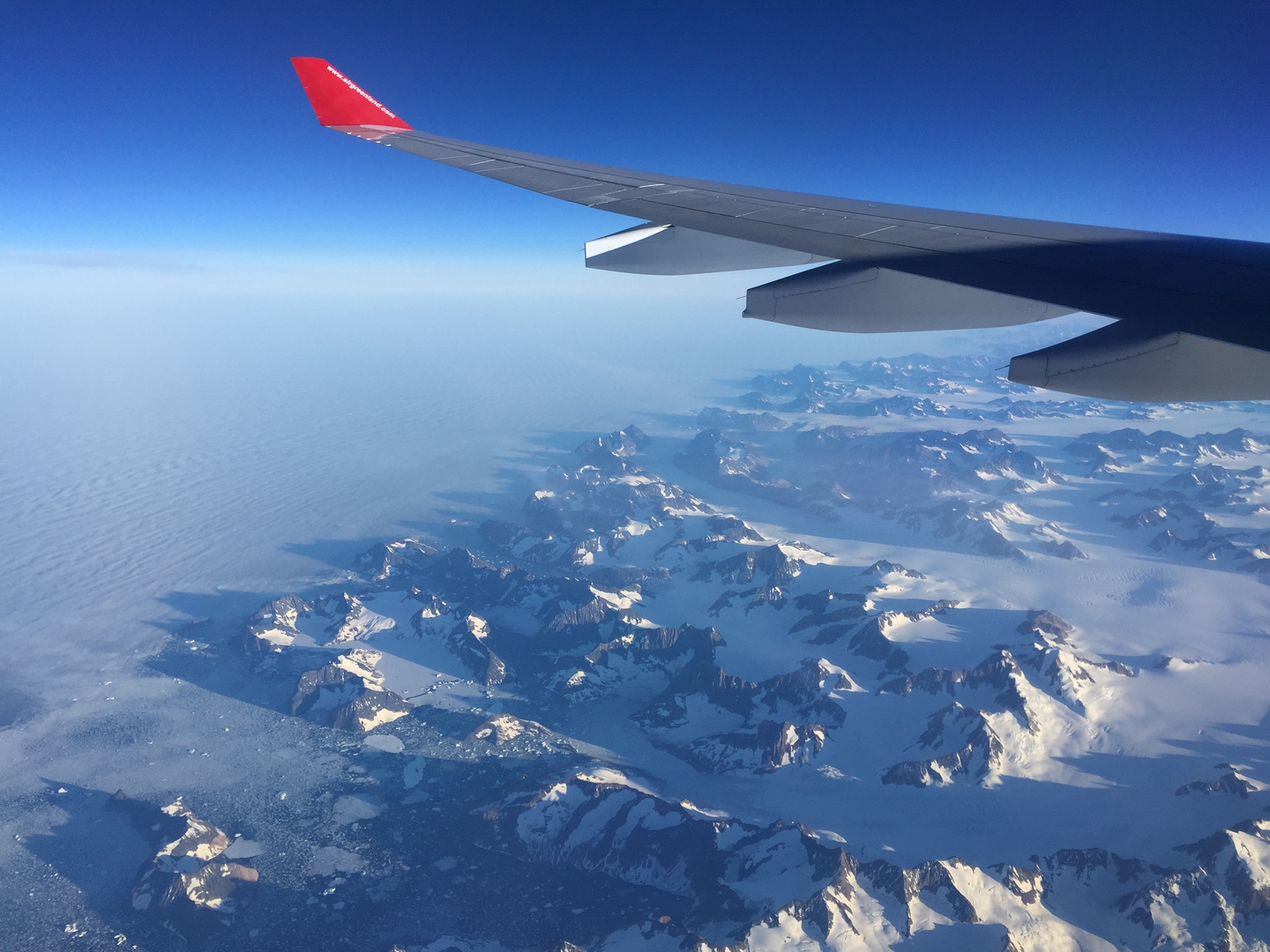 Anflug auf Groenland