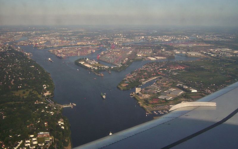 Anflug auf Hamburg