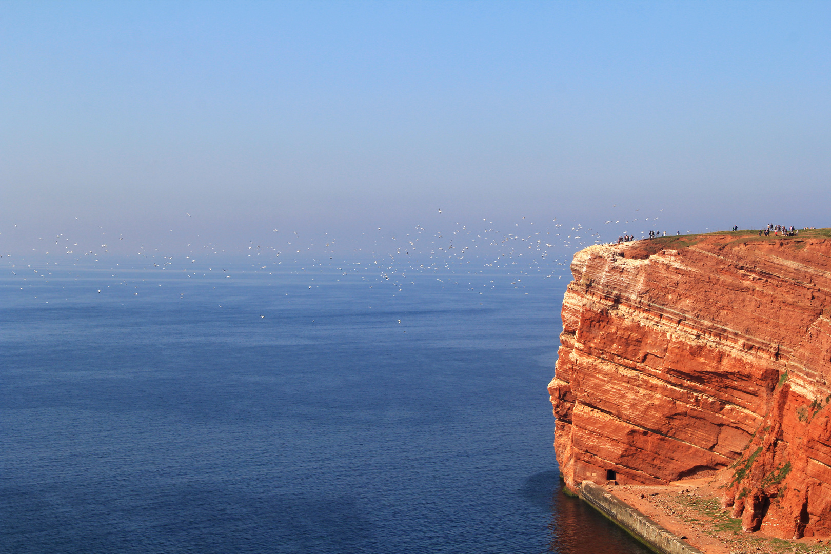 Anflug auf Helgoland