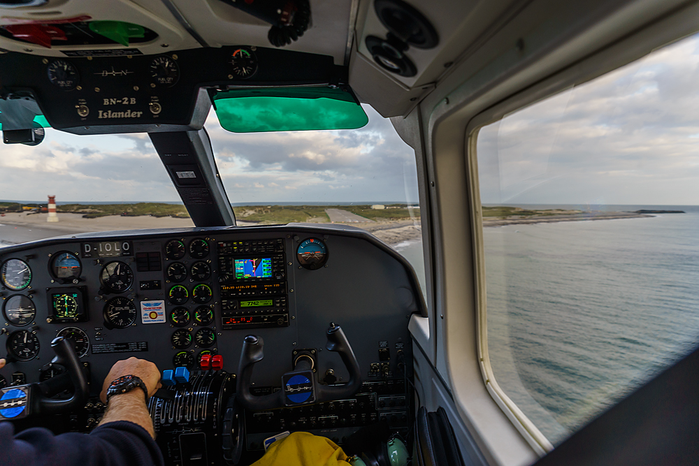 Anflug auf Helgoland