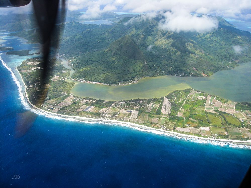 Anflug auf Huahine Foto & Bild world, pazifischer ozean, französisch