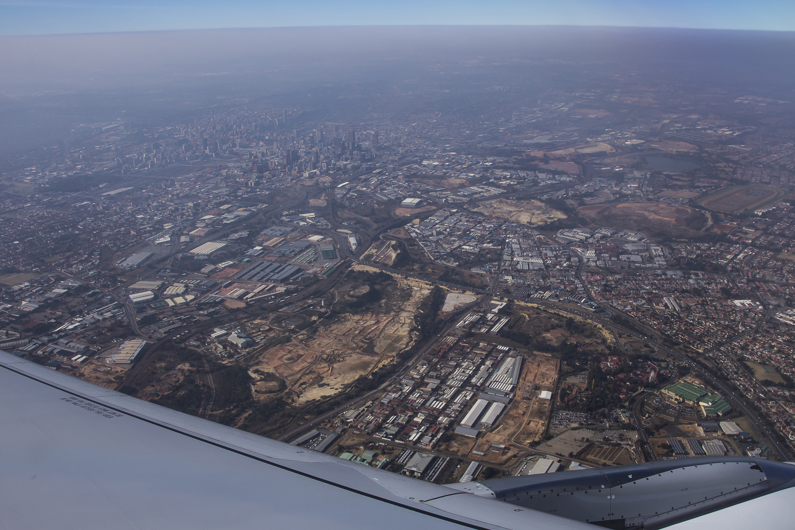 Anflug auf Johannesburg