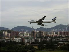 Anflug auf Kai Tak