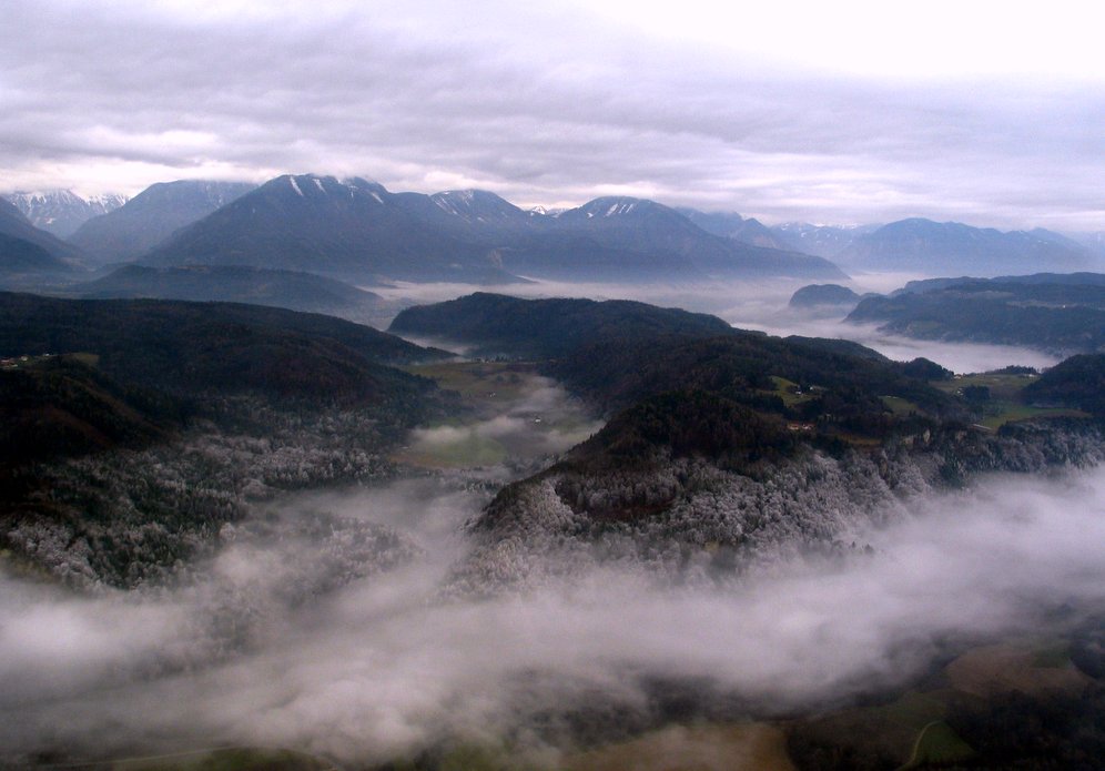 Anflug auf Klagenfurt