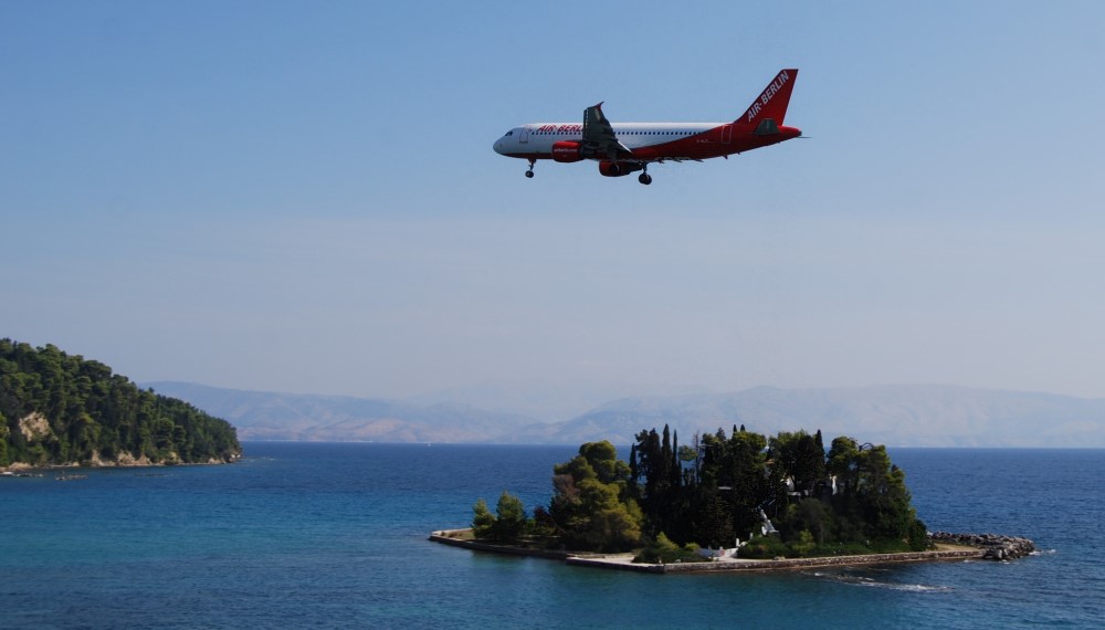 Anflug auf Korfu