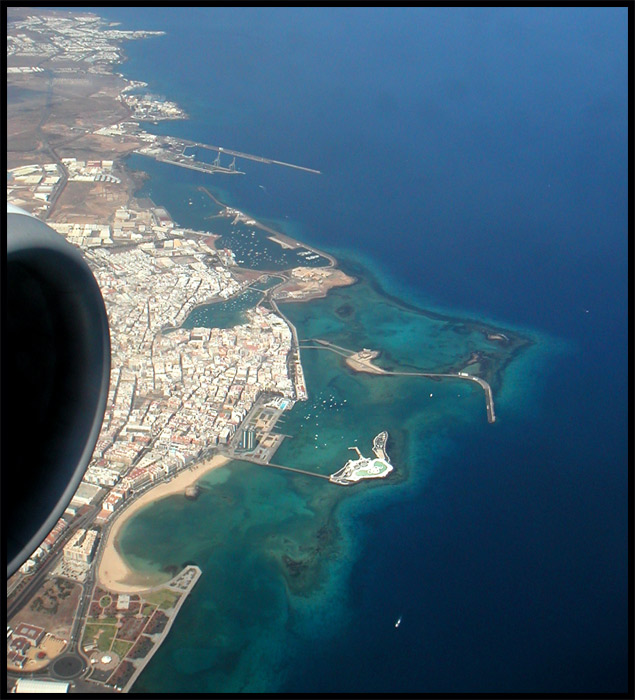 Anflug auf Lanzarote