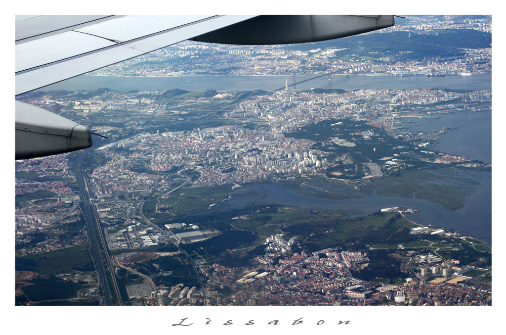 Anflug auf Lissabon