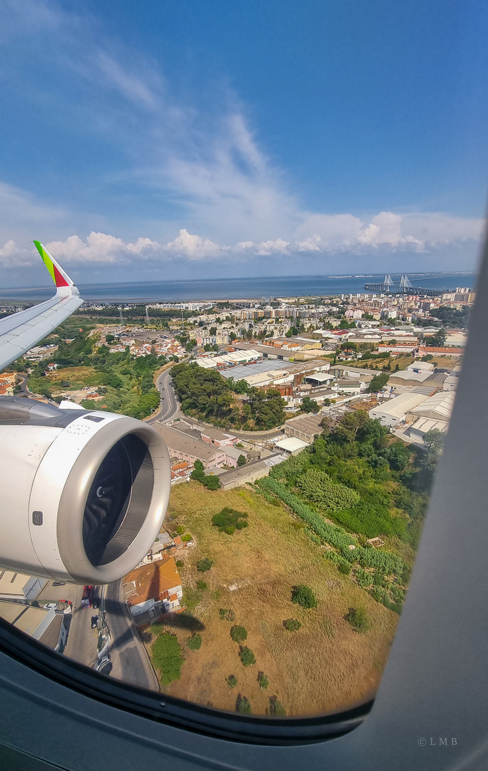 Anflug auf Lissabon