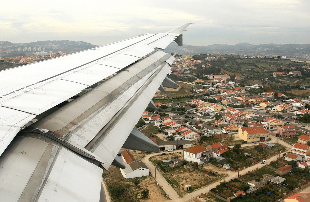 Anflug  auf Lissabon