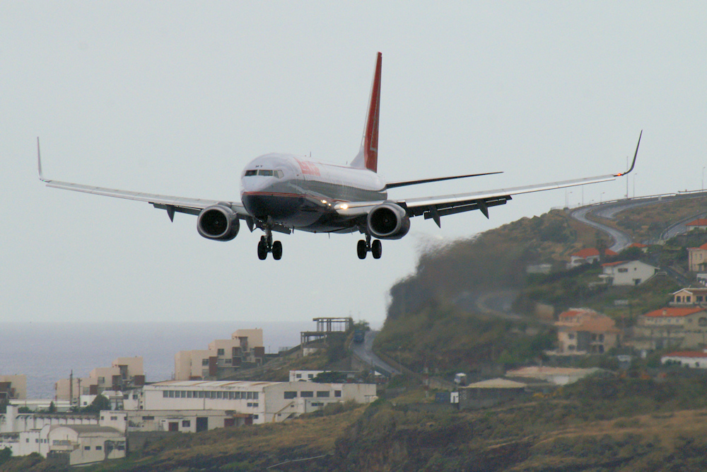 Anflug auf Madeira Airport