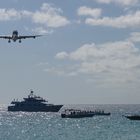 Anflug auf Maho Beach