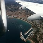 Anflug auf Nizza, Blick runter auf Cannes