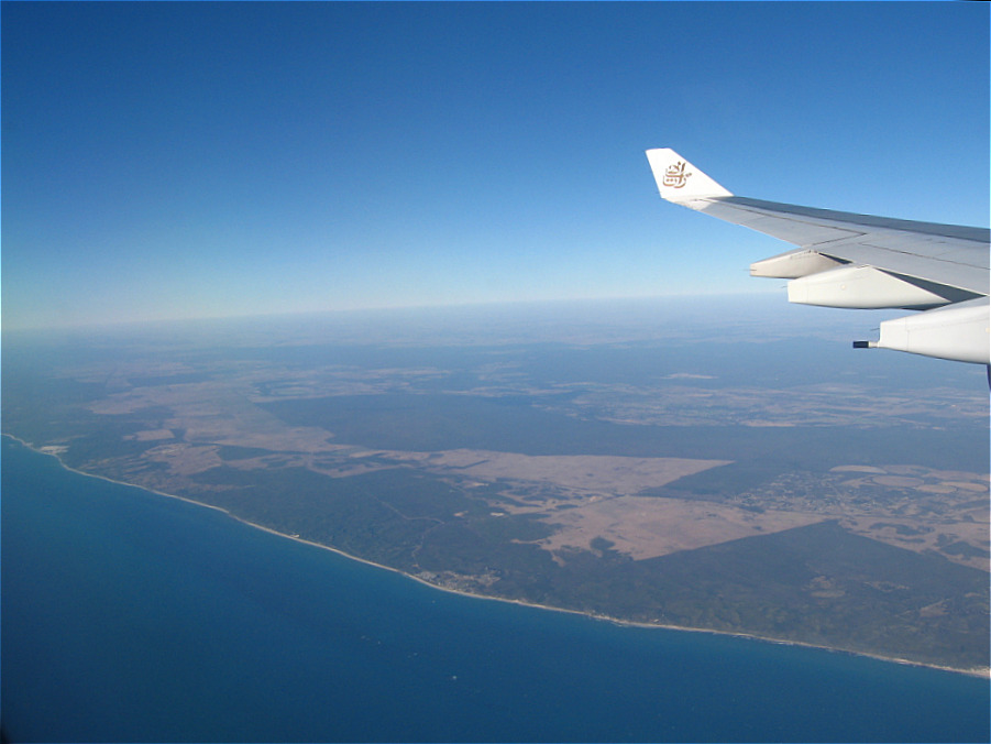 Anflug auf Perth von Dubai