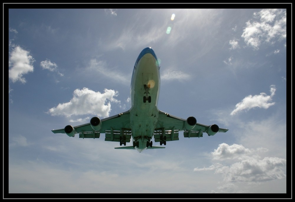 Anflug auf Princess Juliana Airport Sint Maarten