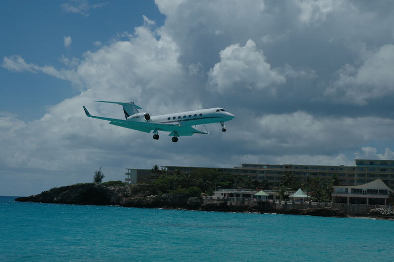 Anflug auf St. Maarten