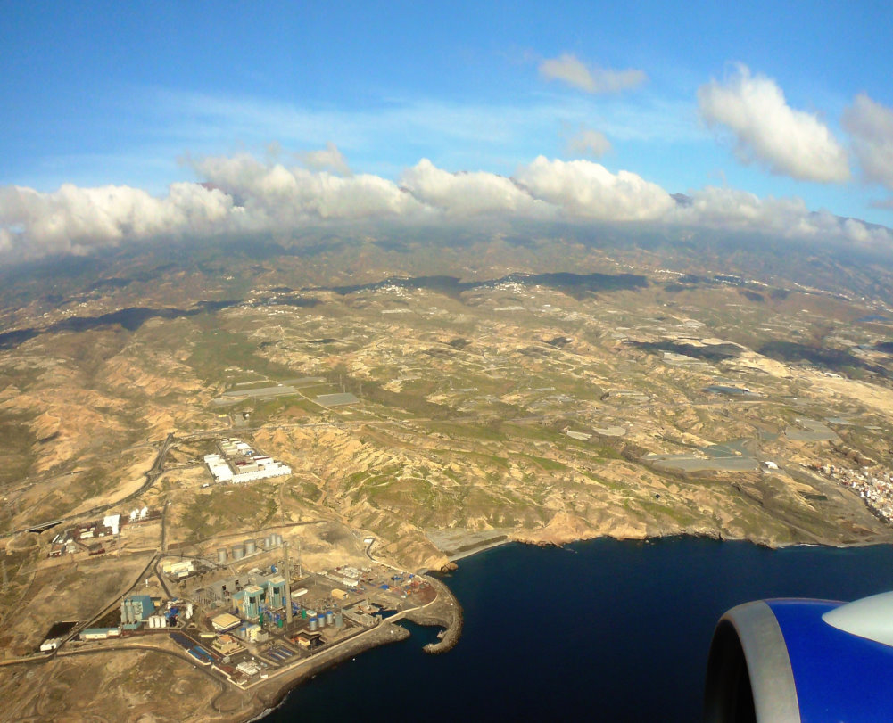 Anflug auf Teneriffa Sud