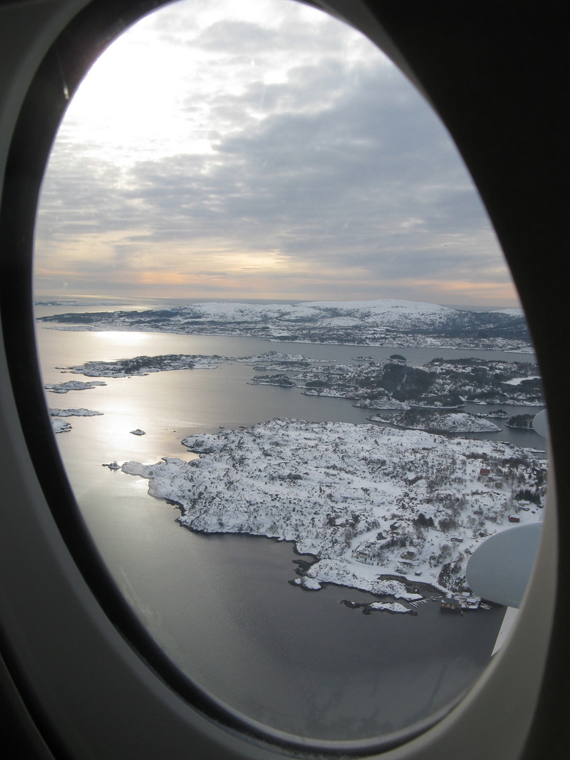 Anflug Bergen