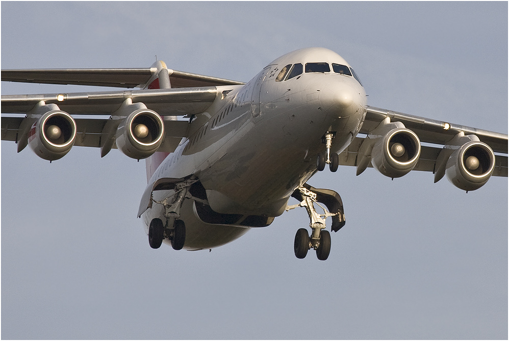 Anflug der Maschine aus Zürich ...