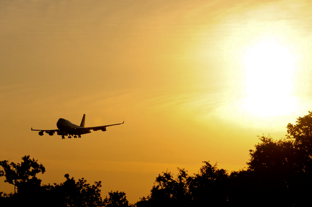 Anflug einer B747