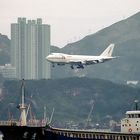 Anflug im Hafenbecken