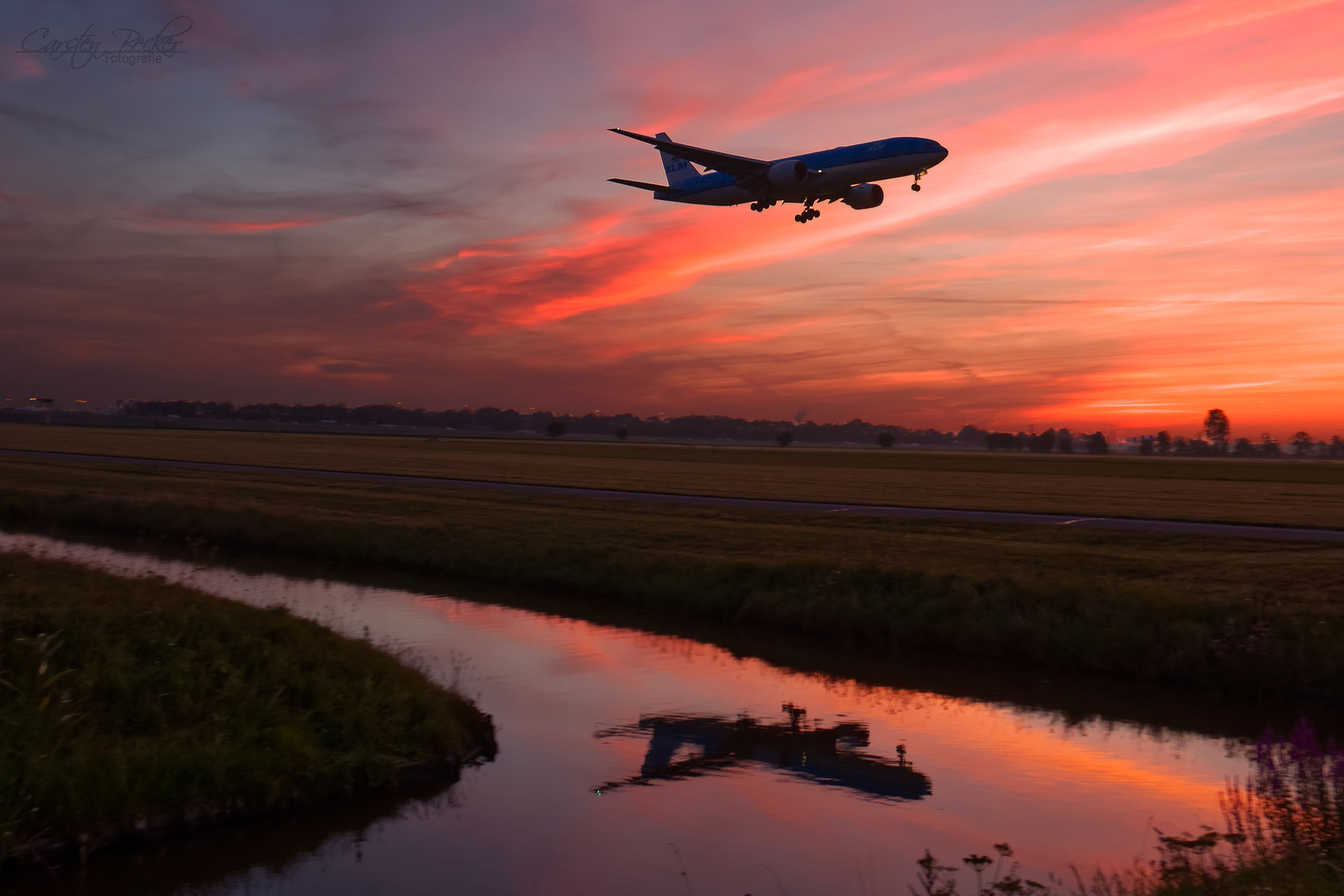 Anflug im Morgengrauen