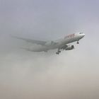 Anflug im Nebel