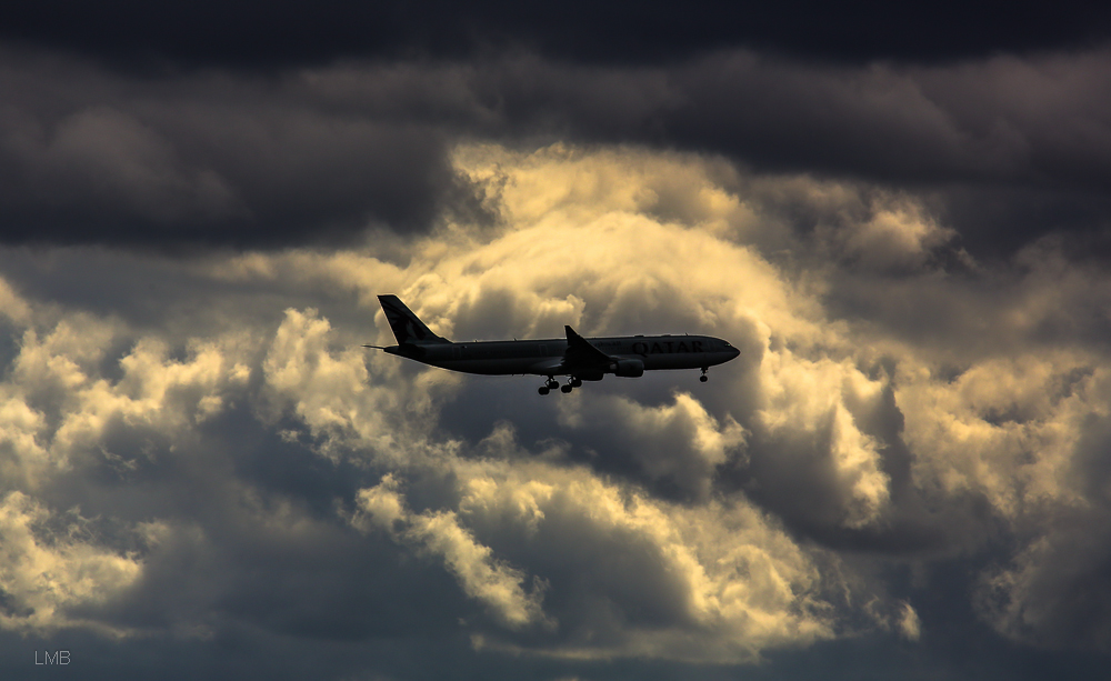 Anflug im Wetterwechsel