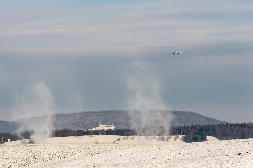 Anflug in Mini-Blizzards