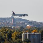 Anflug mit Berlin-Panorama