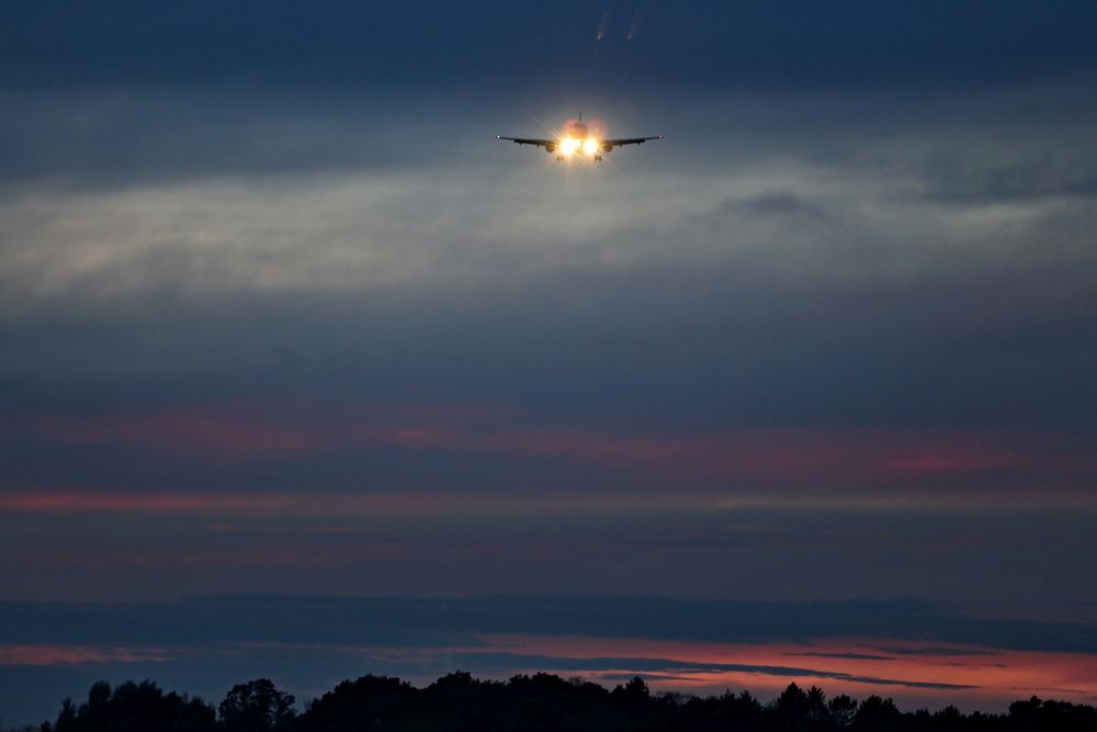 Anflug mit Reflexen