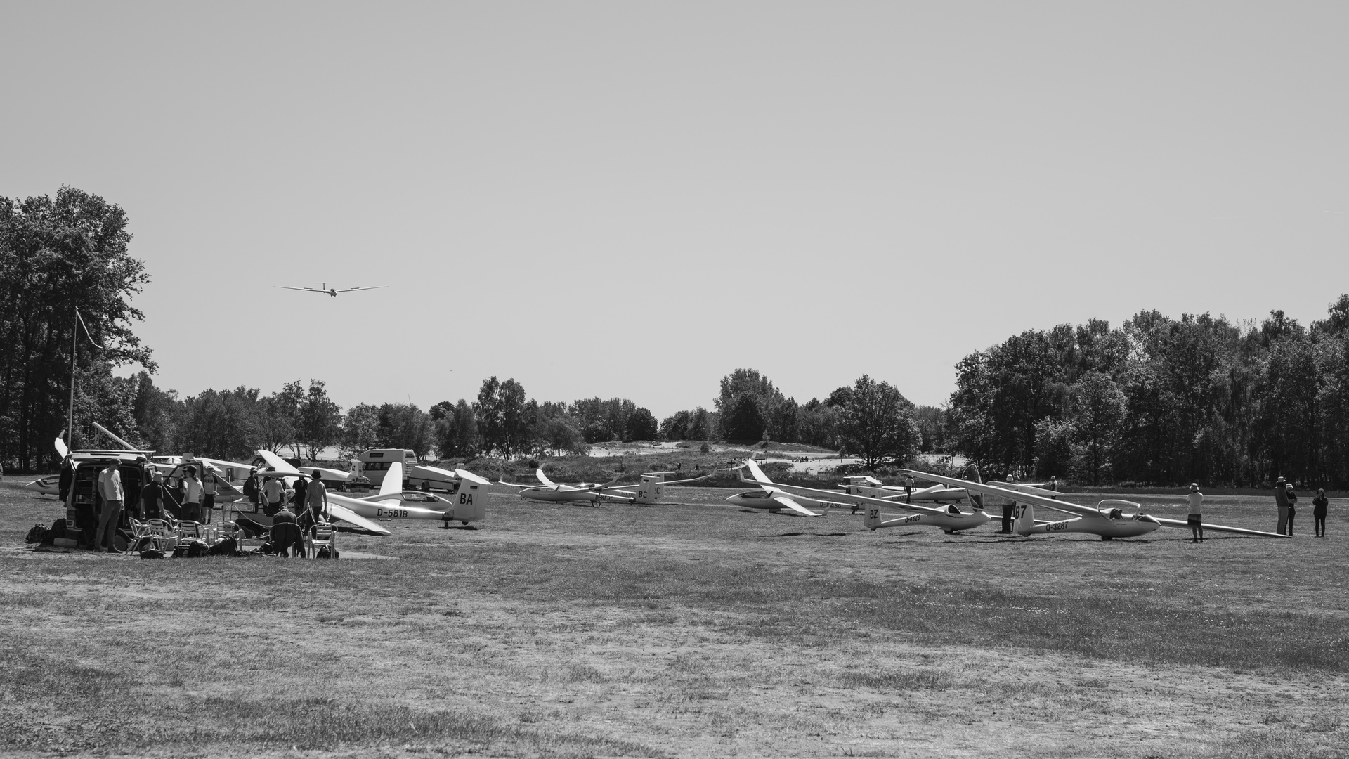 Anflug mit Störklappen