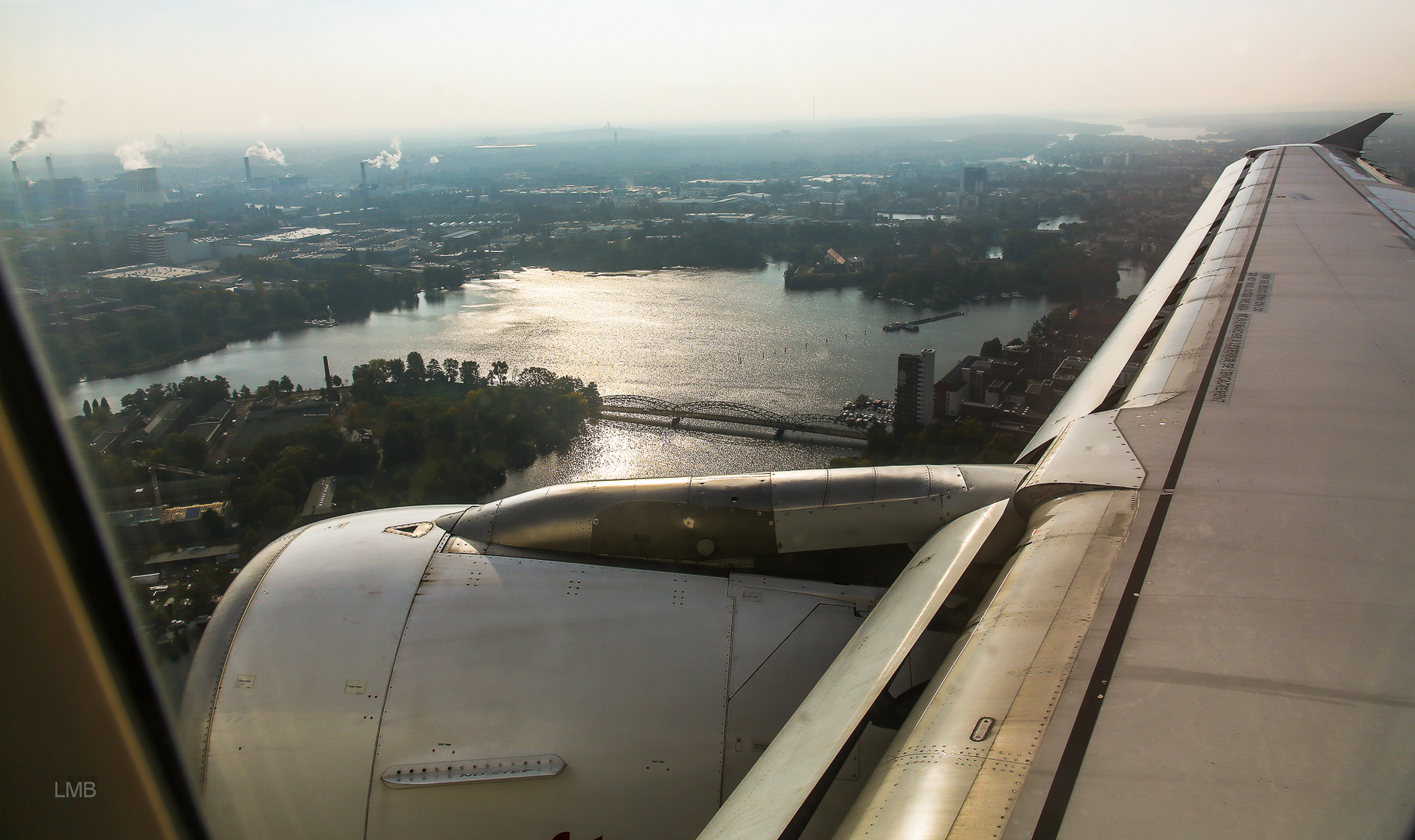 Anflug über die Havel